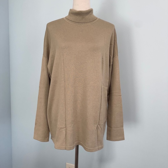 J. Jill Sweaters - J Jill Long Sleeve Mock Neck Silk/cotton‎ Sweater Size L